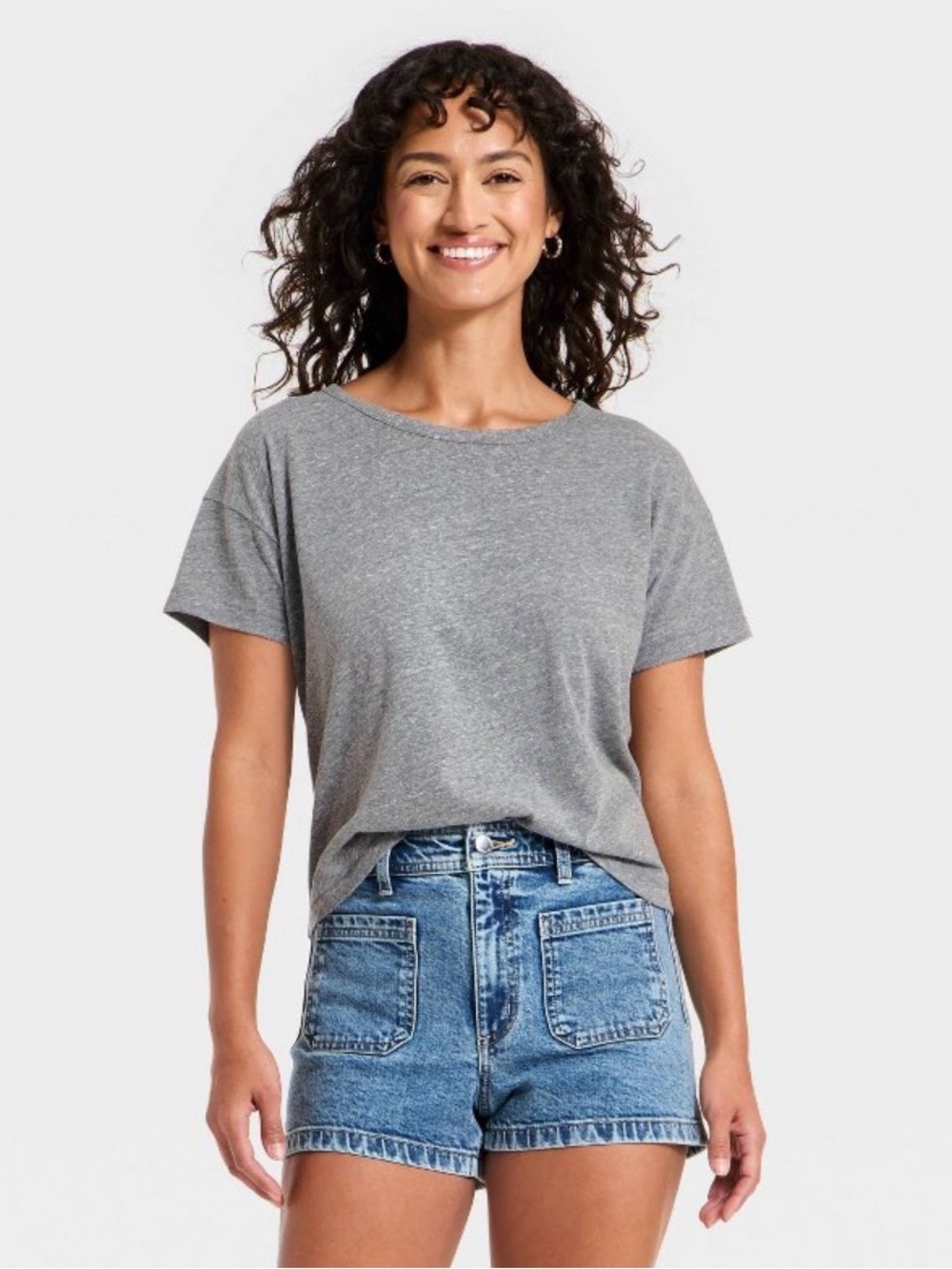 5/$25 Universal Thread Heather Gray Crop Tee